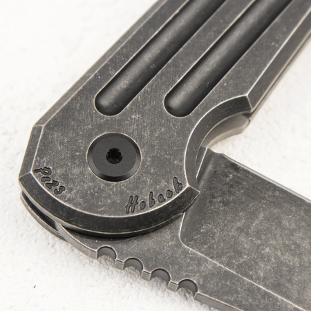 Нож Hoback Knives Kwaiback Black Fallout, 20CV, Titanium - купить в интернет-магазине Blademan